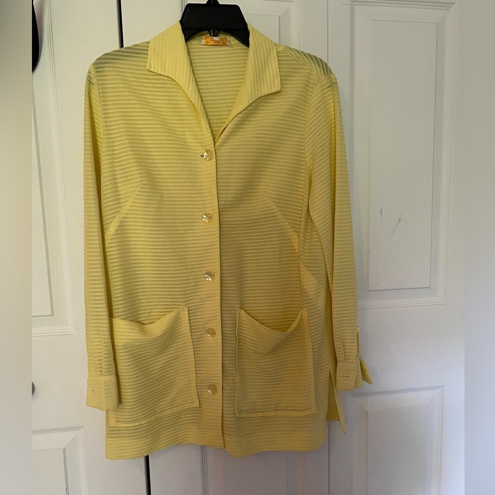 Vintage Yellow Boxy Button Down Shirt